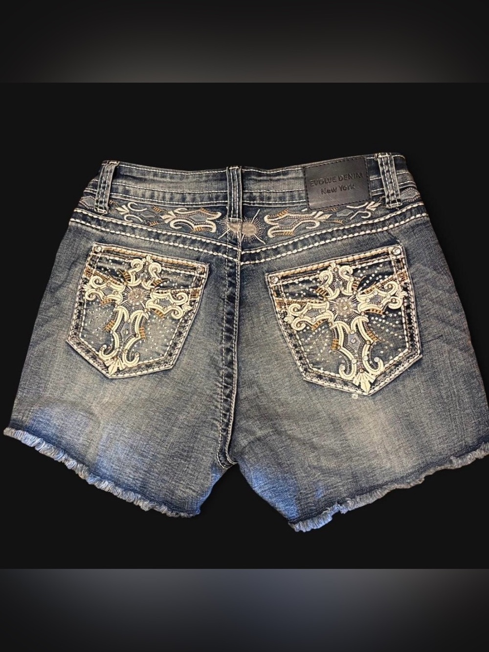 High waisted denim shorts